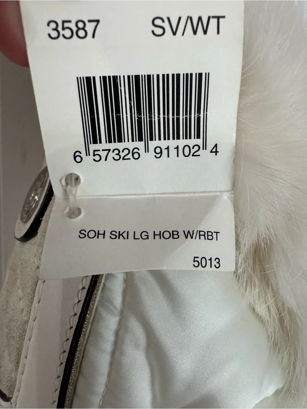 NWT, Y2K, Coach, Vintage, SoHo Ski, Cream Satin, Fur-Trim, Shoulder Bag